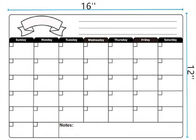 カスタムドライ消去冷蔵庫 マグネットカレンダー, 12 x 16 インチ マグネット週計画機
