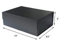贅沢で大きく黒いギフト用の箱14&quot; x9.5」x 5&quot;、再使用可能で丈夫な箱の装飾的な収納箱