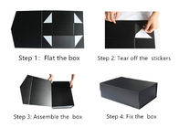 贅沢で大きく黒いギフト用の箱14&quot; x9.5」x 5&quot;、再使用可能で丈夫な箱の装飾的な収納箱