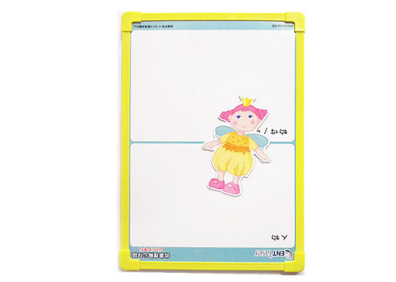 オーダーメイド 11' X 9.5' マグネティックドライ消去ホワイトボード プラスチック枠と文字列 子供とオフィス