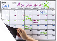 月間プランナー 冷蔵庫 17X12 インチ 磁気永久カレンダー カスタム磁気ノート
